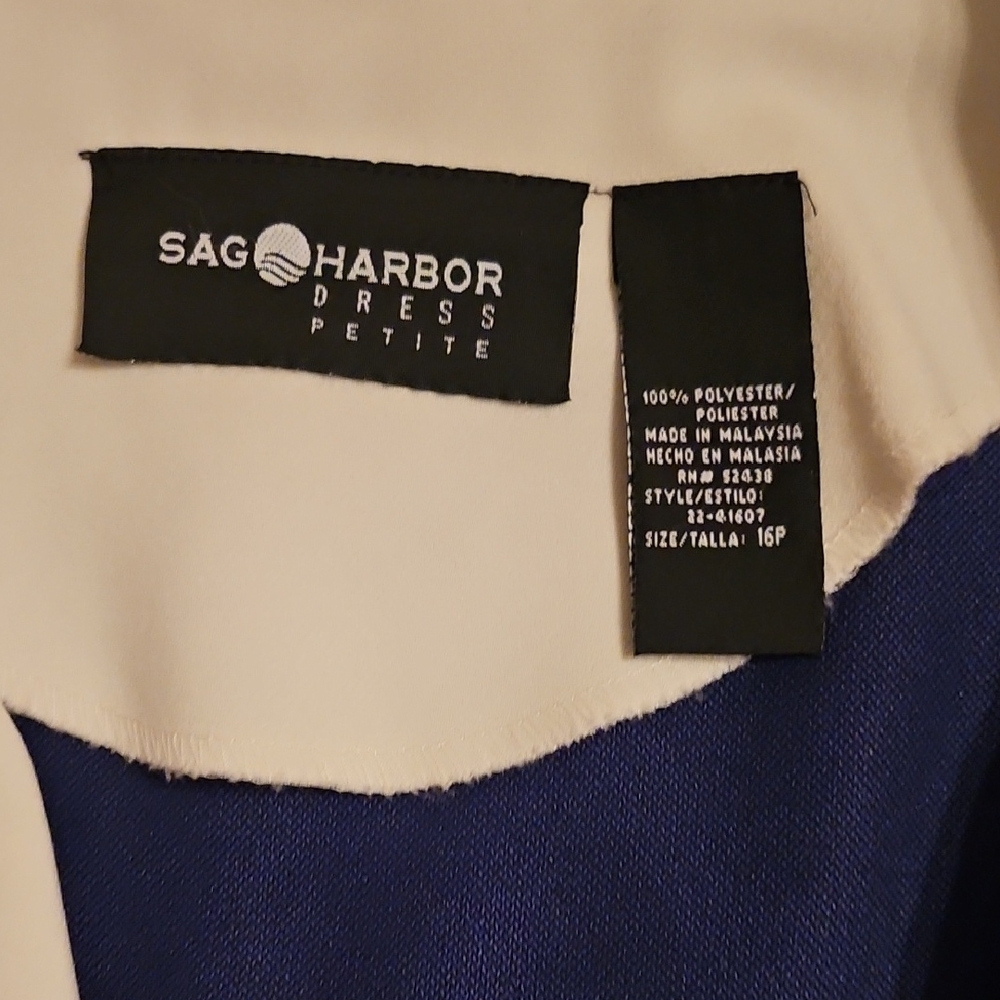 Sag Harbor Petite Navy Blue Lightweight Dress Jacket/Blazer - Picture 4 of 9